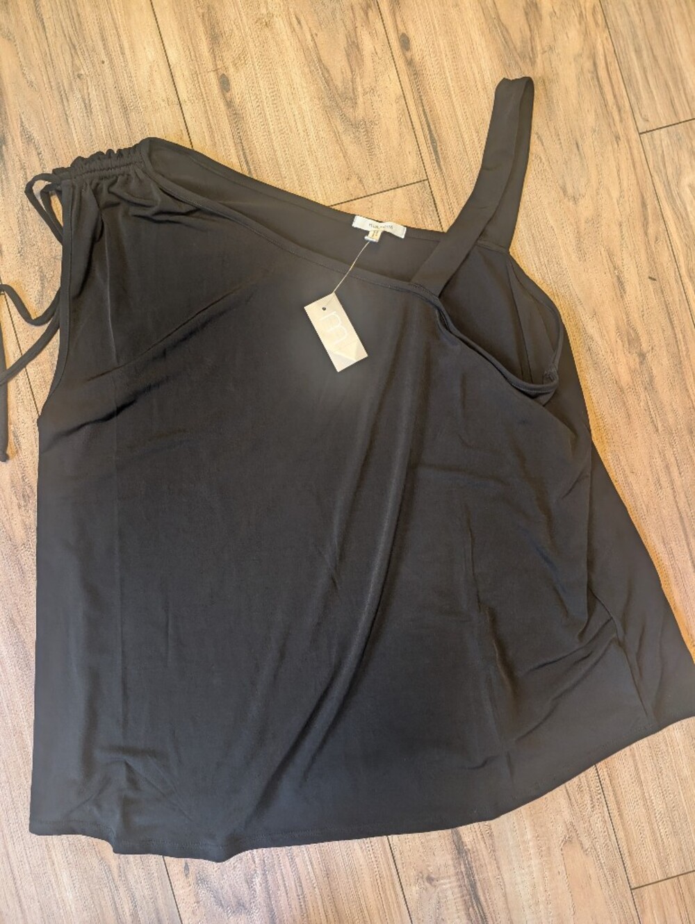 Maurices Black One-Shoulder Sleeveless Blouse